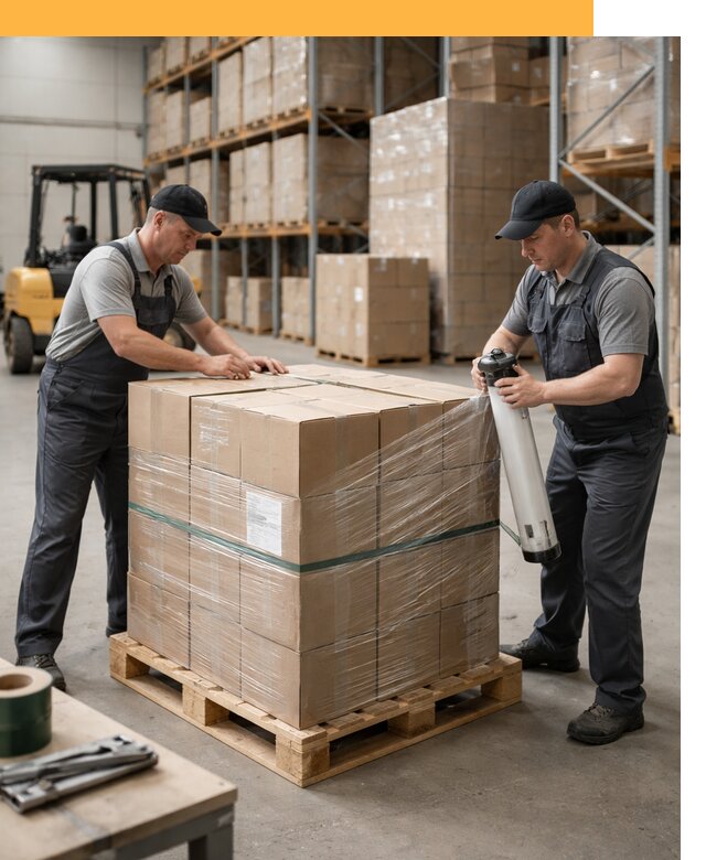 Упаковка и паллетирование грузов от 3824 руб: защита и крепление